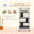 thumbnail image 3 of PawHut 4-Tier Small Animal Cage, Ferret Cage Large Chinchilla Cage, White, 3 of 9