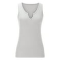 thumbnail image 7 of Posijego Women's Ribbed Tank Tops V Neck Sleeveless Basic Tank Tees Summer Casual Undershirts for Women, 7 of 7
