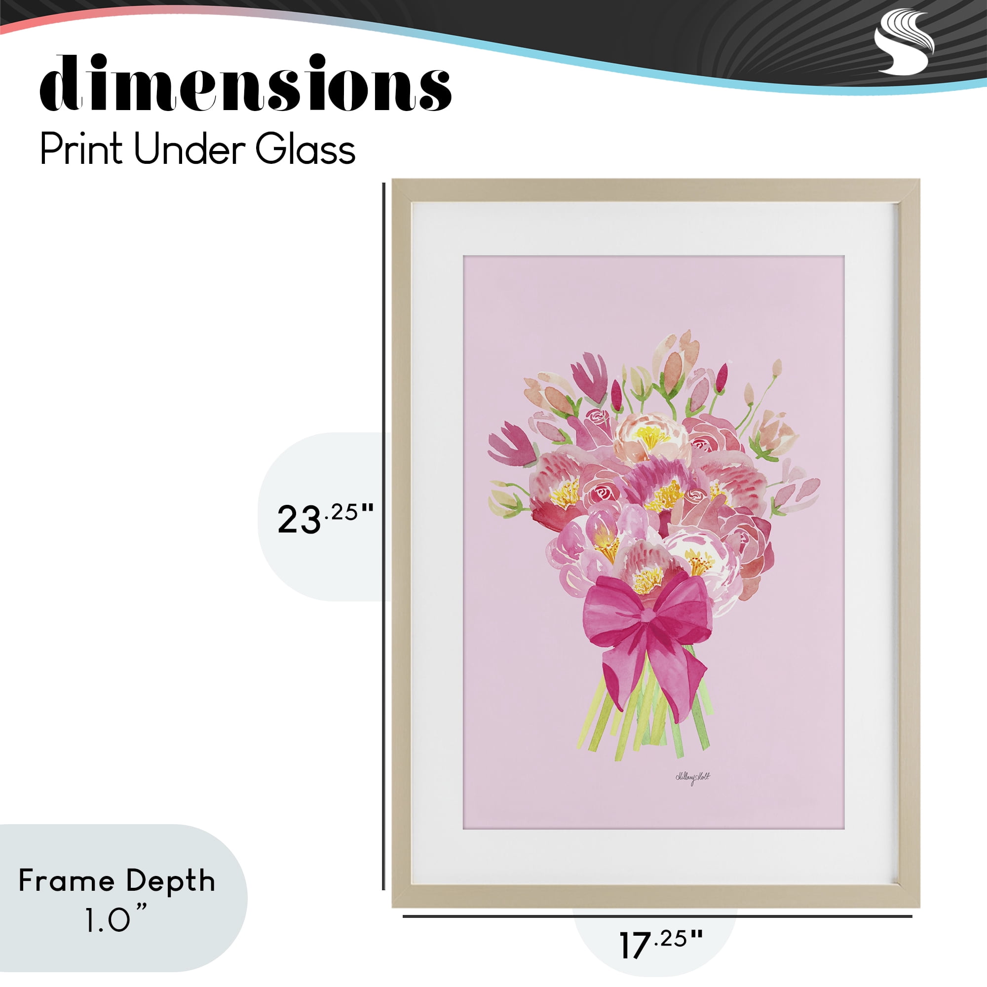 Stupell Industries Romantic Blushing Peonies Birch Framed Print Under Glass, design by Hillary Holt
