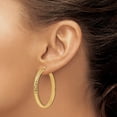 thumbnail image 3 of Finest Gold 14K Yellow Gold Polished Diamond-Cut Hoop Earrings, 3 of 4