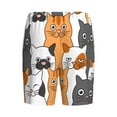 thumbnail image 5 of Naloa Funny Cats Men's Short Pajama Pants, Lounge Comfort Shorts with Elasticized Waistband and Side Pockets - 3X-Large, 5 of 9