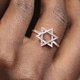 thumbnail image 2 of Anillo de estrella de David judía para mujer, plata de ley 925, circonita cúbica, anillo de dedo, amuleto de protección, joyería, regalos de Navidad, 2 of 5