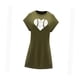 thumbnail image 5 of Vestido corto de verano para mujer, transpirable, hasta la , con cuello redondo, para playa S, 5 of 7