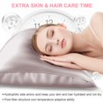 thumbnail image 3 of Fundas de almohada de seda LYSHIN Mulberry, paquete de 2, tamaño queen, 50 x 75 cm, 3 of 7