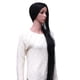 thumbnail image 3 of Pelucas sintéticas de 100 cm de largo, rectas y semilargas, de cabello humano, accesorio de belleza para mujeres y niñas (negro), 3 of 7
