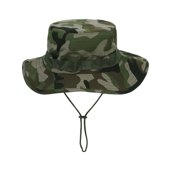 TSADFHJI Cowboy Hats for Women Adjustable Cap Camouflage Boonie Hats Nepalese Cap Mens Fisherman Hat Outdoor Protection Hunting Hat One Size Green