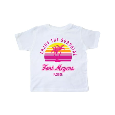 

Inktastic Summer Enjoy the Sunshine Fort Meyers Florida in Pink Gift Toddler Boy or Toddler Girl T-Shirt