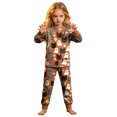 thumbnail image 4 of Leey-World Halloween Pjs Halloween Girl Pajamas Long Sleeve Pumpkin/Ghost Pjs Set Kid Toddler Jammies Sleepwear Loungewear Set Girl Pajama, 4 of 9