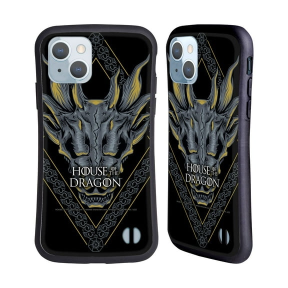 Head Case Designs Officially Licensed House Of The Dragon: Television Series Graphics Dragon Head Hybrid Case Compatible with Apple iPhone 14