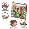 thumbnail image 2 of 89Bloom Tulip Stained Glass Hologram Ornament, Stained Glass Suncatcher Ornaments Home Decor, Holographic Ornaments, 2 of 6