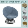 thumbnail image 5 of Round Saucer Chair Cover, Moon Chair Slipcovers Velvet Stretch Moon Chair Cover Soft Saucer Chair Slipcover for Living Room -Grey-Medium, 5 of 8