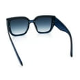 thumbnail image 7 of Womens 90s Designer Fashion Rimless Plastic Thick Temple Butterfly Sunglasses [All Navy], 7 of 7