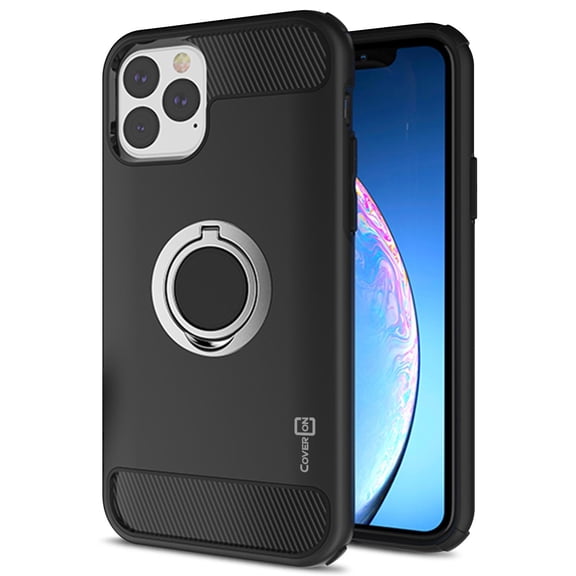 CoverON Apple iPhone 11 Pro Case with Ring Holder, RingCase Series Hybrid Protective Dua Layer Phone Cover