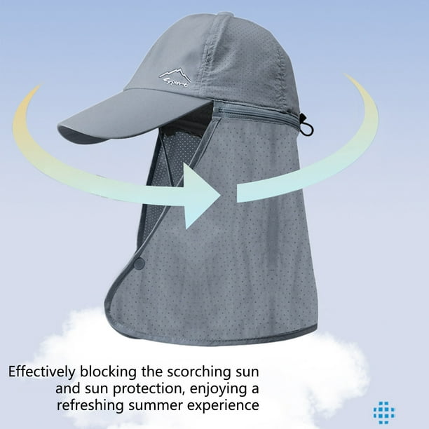 Chapeau De Soleil Avec Protection Nuque Et Visière - Unisexe, Léger Et Pliable