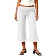 thumbnail image 2 of Lmueinov Capri Leggings for Women Plus Size Fold Over Waist Wide Leg Stretchy Yoga Pants High Waist Athletic Trousers for Gym Workout Daily Casual Wear, 2 of 8
