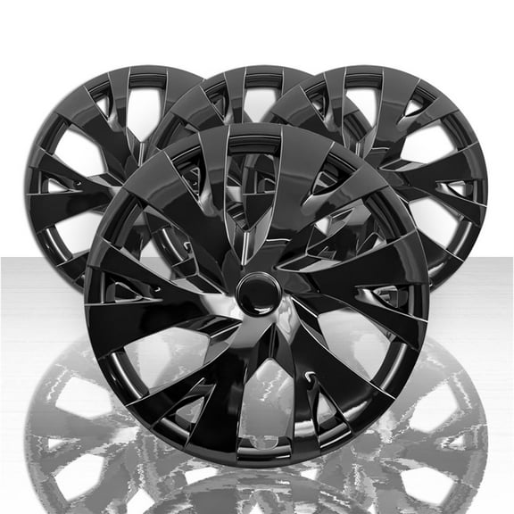 Set of 4 15" 6 "Y" Spoke Wheel Covers for 2018 Toyota Yaris - Gloss Black