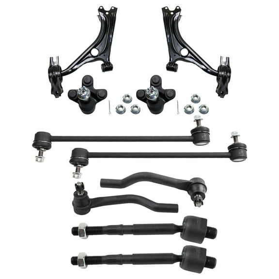 TRQ Front Control Arms Tie Rods Links Kit Fits 2016-2021 Honda Civic PSA72499
