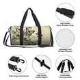 thumbnail image 6 of KLL Vintage Floral Duffle Bag For Men Women Sport Gym Fitness Tote Travel Training Workout Basketball Football Weekender, 6 of 8