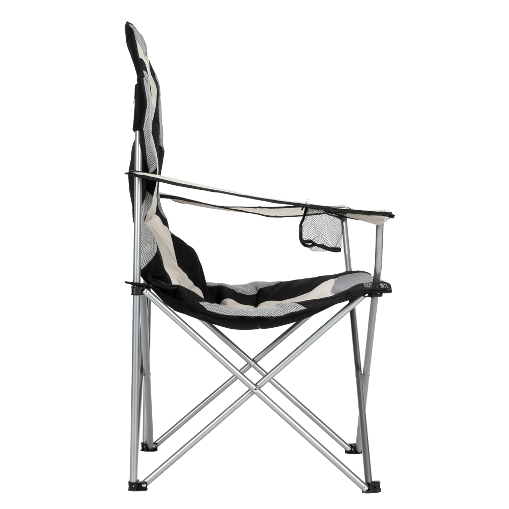 Portable Outdoor Camping Chair Folding Fishing Chair-Black Gray - image 3 of 7