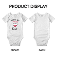 thumbnail image 3 of I Love My Polish Dad Heart Flag Cute Baby Bodysuit Baby Clothes (White, 3-6 Months), 3 of 5