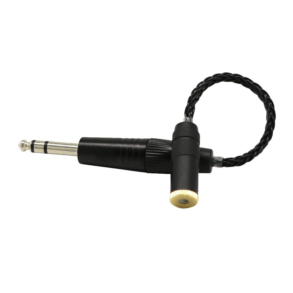 4.4mm Balanced Male to 6.35mm Balanced Female Audio Adapter Cable 6.35mm TRS Stereo Audio Cable,Black