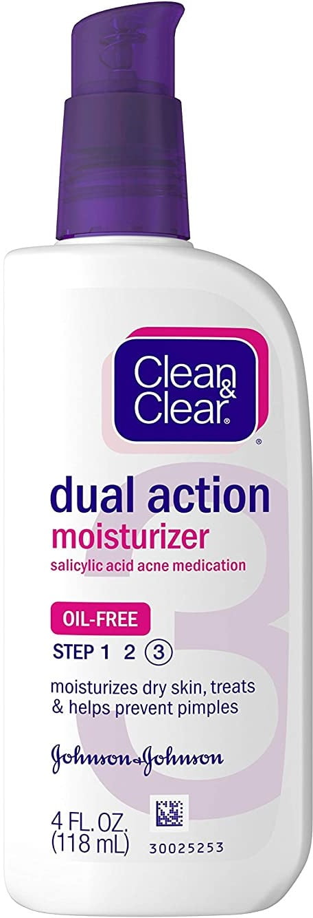 6 Pack CLEAN CLEAR Dual Action Oil Free Moisturizer 4 oz Walmart com