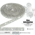 thumbnail image 2 of Self Adhesive Rhinestone Ribbons,12 Yards Resin Rhinestone Strips,Shiny Crystal Ribbon Roll,Glitter Bling Diamond Tape,Sparkle Crystal Resin Belt,for Crafting DIY (0.4 Inch,Silver AB Color), 2 of 7