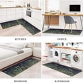 thumbnail image 6 of Black Kitchen Rugs and Mats Sets of 2, Funny Kitchen Decoration Rubber Backing Non-Slip Absorbent Mats for Sink Waterproof Runner Rug for Laundry Room 17x30+17x48inch, 6 of 6