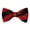 Black and Red, variant on Red and White College Stripe Pre-Tied Bow Tie