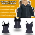 thumbnail image 5 of QRIC Women Waist Trainer Corset, Zipper Vest Body Shaper Cincher, Shapewear Slimming Sports Girdle, Neoprene Sauna Tank Top with Adjustable Straps, 5 of 7