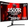 thumbnail image 1 of SANSUI Monitor Gaming Curvo 27" Mod. ES-G27C1, 180hz 1ms Fhd 1080p, Freesync|, Curvatura 1500r, Hdr, Low Blue Light, Puertos Hdmi / Dp, Vesa, Cable Hdmi Incluido, 1 of 9