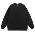 thumbnail image 2 of Momasggi Men's Fleece Lined Sweatshirt Big and Tall Long Sleeve Crewneck Pullover Tops Fall Winter Outdoor Warm Sweatshirts Black 3XL, 2 of 3