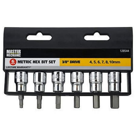 UPC: 0052088864661 | Apex Tool Group 128520 0.13 in. Master Mechanic SAE HEX Bit Socket Set – 7 Piece
