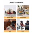 thumbnail image 2 of 15 Inch Round Placemats Set of 4, Black Striped Non Slip Heat Insulation PP Table Mats, Farmhouse Stripes Modern Abstract Art Washable Place Mats for Kitchen Dining Party Table Decor, 2 of 7