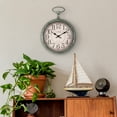 thumbnail image 7 of La Crosse Clock 9 inch Pocket Watch Analog Quartz Wall Clock, 404-3828, 7 of 7