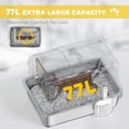 thumbnail image 6 of Stainless Steel Cat Litter Box, Extra Large 2 in 1 Metal Kitty Litter Pan with High Enclosure, Removable Lid & Scoop, Filter Bags, Easy to Clean, for Small to Large Kittens, White, 6 of 9