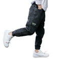 thumbnail image 4 of Kids Boys Jeans Child Cuffed Denim Pants Spring Fall Casual Elastic-Waisted Trousers, 4 of 8