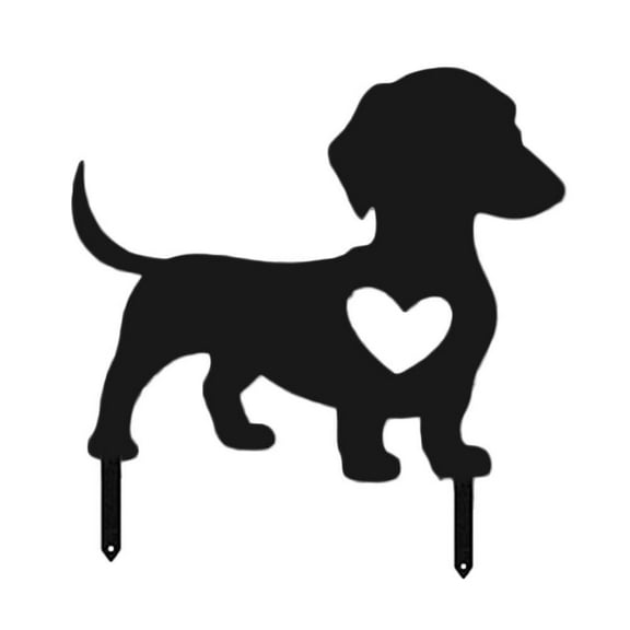 wnpxqnt Wrought Iron Modern Animal Abstract Dog Ornament Simple Dachshund Decoration Figurine Ground M0r8 Garden Insertion Art I2Q6