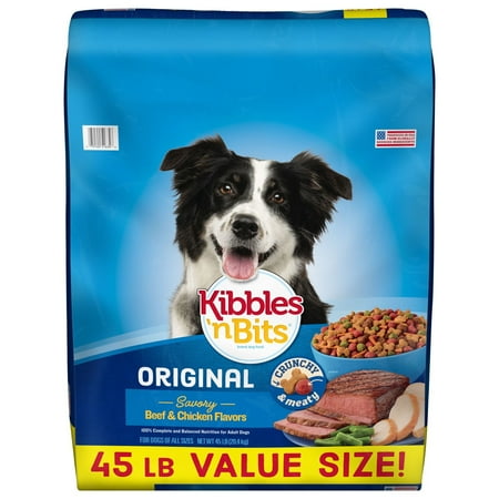 Kibbles  n Bits Original Savory Beef & Chicken Flavors Dry Dog Food  45 lb. Bag “Unknown Expiration date “