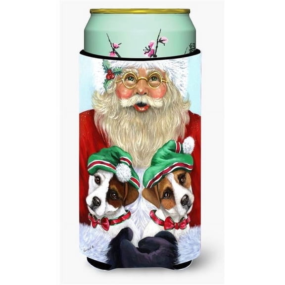 Carolines Treasures Jack Russell Christmas Santa Tall Boy Hugger Tall Boy multicolor