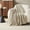 Beige-Throw, variant on Litanika Chenille Knit Waffle Throw Blanket