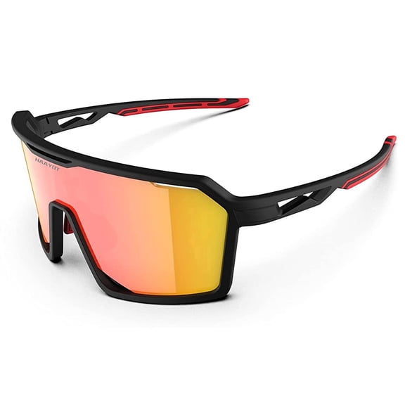 Sports Sunglasses for Men and Women, Big Frame TR90 Flexible Frame for Cycling, Running and Hiking