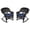 Blue, variant on Pemberly Row Wicker Rocker Chair in Black with Red Cushion (Set of 2)