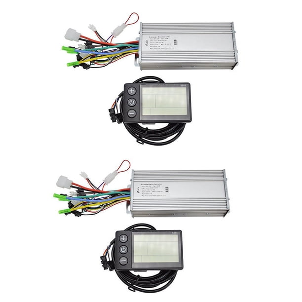 2X Controlador 1000W Funciona con Controlador de Pantalla S866 36V - 60V para Motor de Bicicleta Eléctrica 1000W