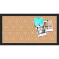 thumbnail image 2 of PinPix ArtToFrames 10x22 Custom Cork Bulletin Board Floral Muted Orange   Poster Board Has a Fabric Style Canvas Finish, Framed in Satin Black (PinPix-546), 2 of 6