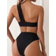 thumbnail image 3 of Bañador ahuecado de una pieza para mujer, traje de baño Sexy de un hombro con anillo atado, Bikini de Tanga con Espalda descubierta, traje de baño 2024, 3 of 5