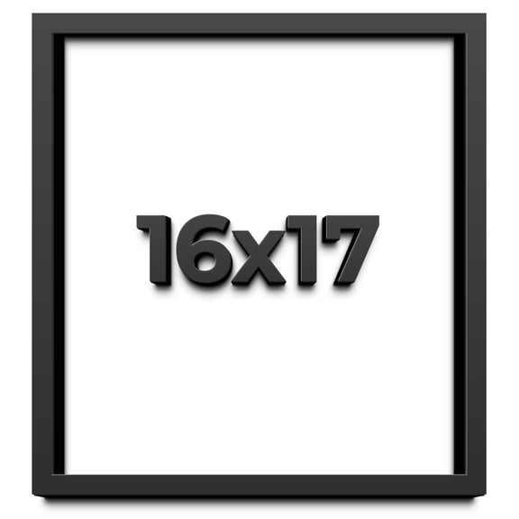 16x17 Shadow Box Frame Black | 1 inches Deep Real Wood Contemporary Shadowbox Display Frame | UV