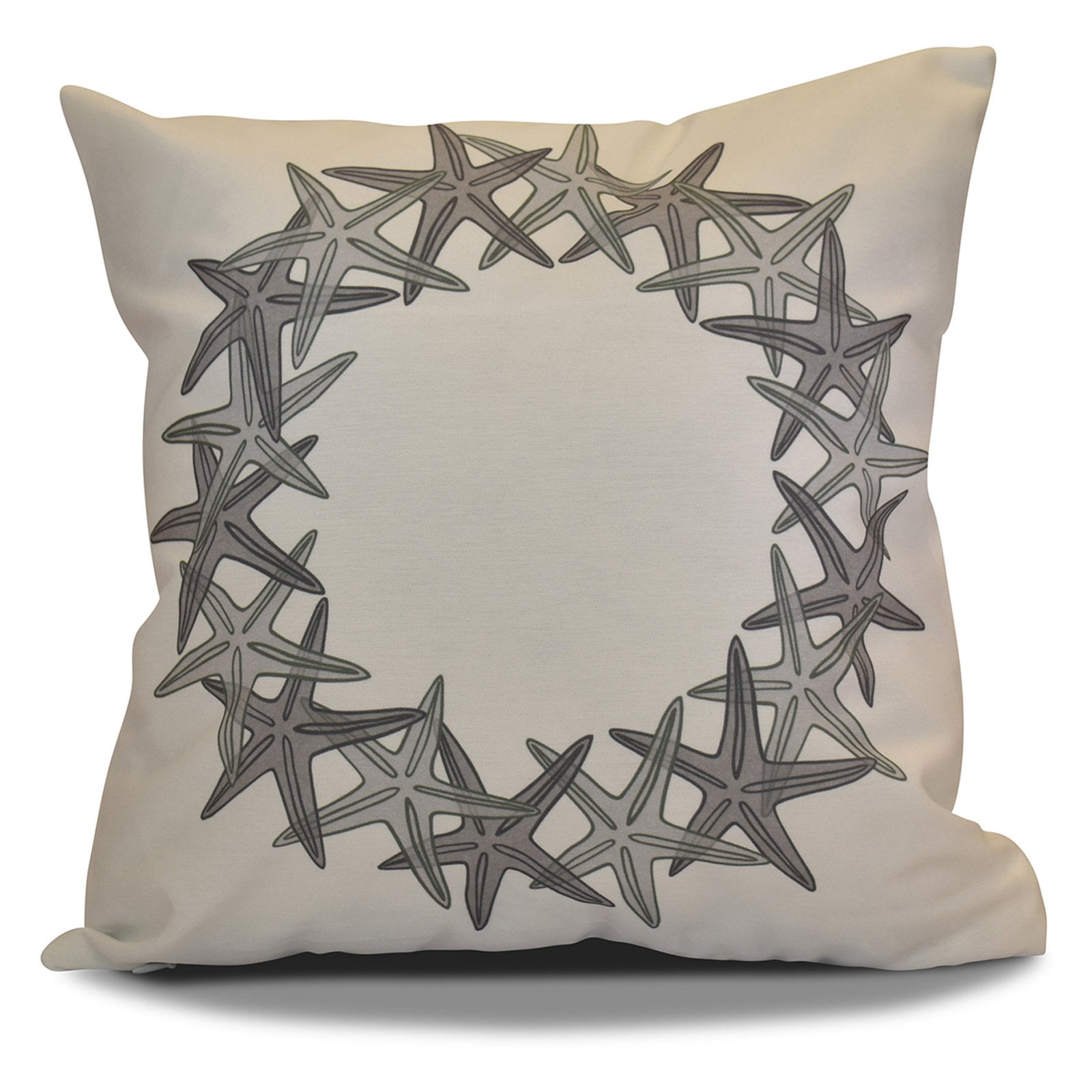 Simply Daisy 16" x 16" Starfish Wreath Geometric Print Pillow, Teal