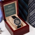 thumbnail image 2 of To My Dad Gift Watch, Openwork Watch For Dad, Watch for Men, Father's Day Gift Watch, Dad Birthday Gift, To Dad From Son - Men's Openwork Watch - Mahogany Gift Box, 2 of 6