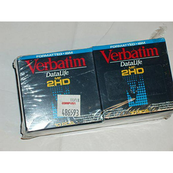 20 piece formatted ibm verbatim datalife mf 2hd 3.5 inch microdisks.